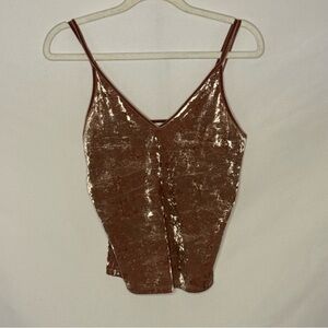 American Eagle Outfitters Shiny Copper Camisole